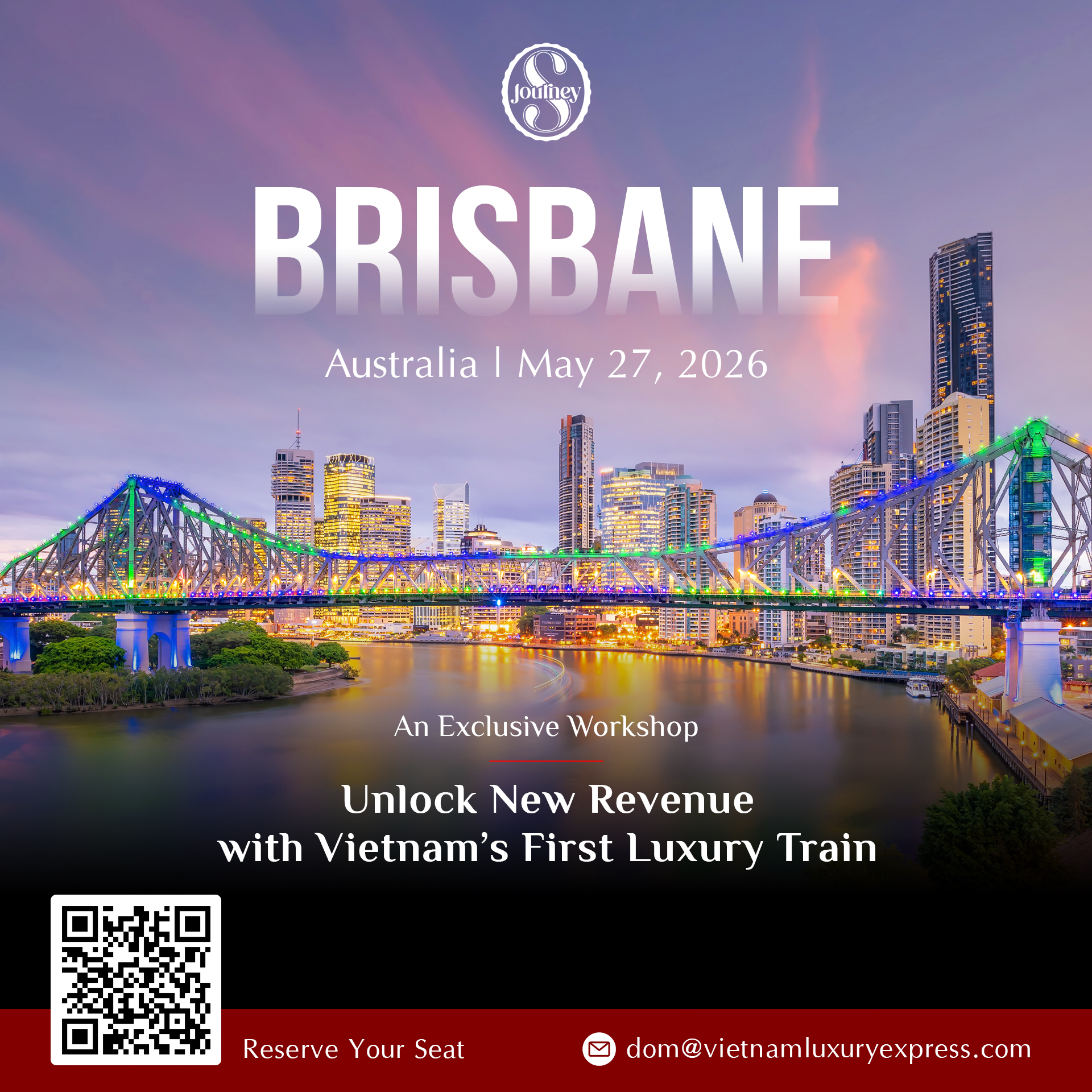 SJourney - Vietnam Luxury Train Facebook ad: Reserve your seat now