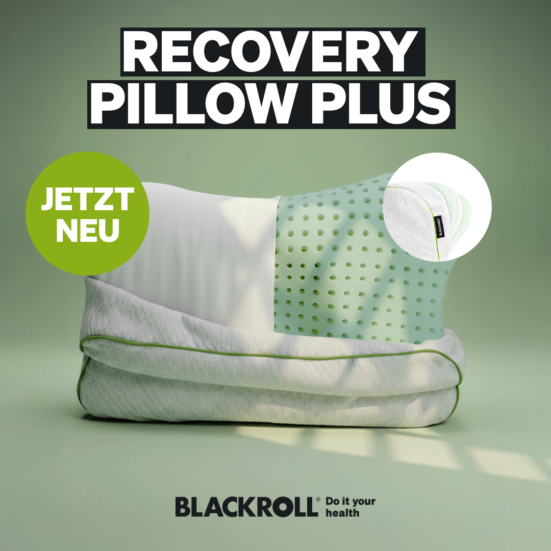 Blackroll Facebook ad: Deine Kissenhöhe. Dein erholsamer Schlaf.