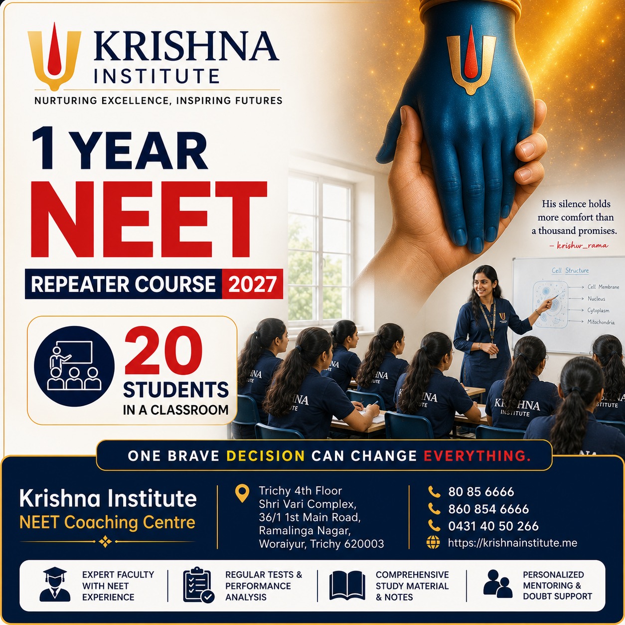 Krishna institute NEET Coaching Centre Facebook ad