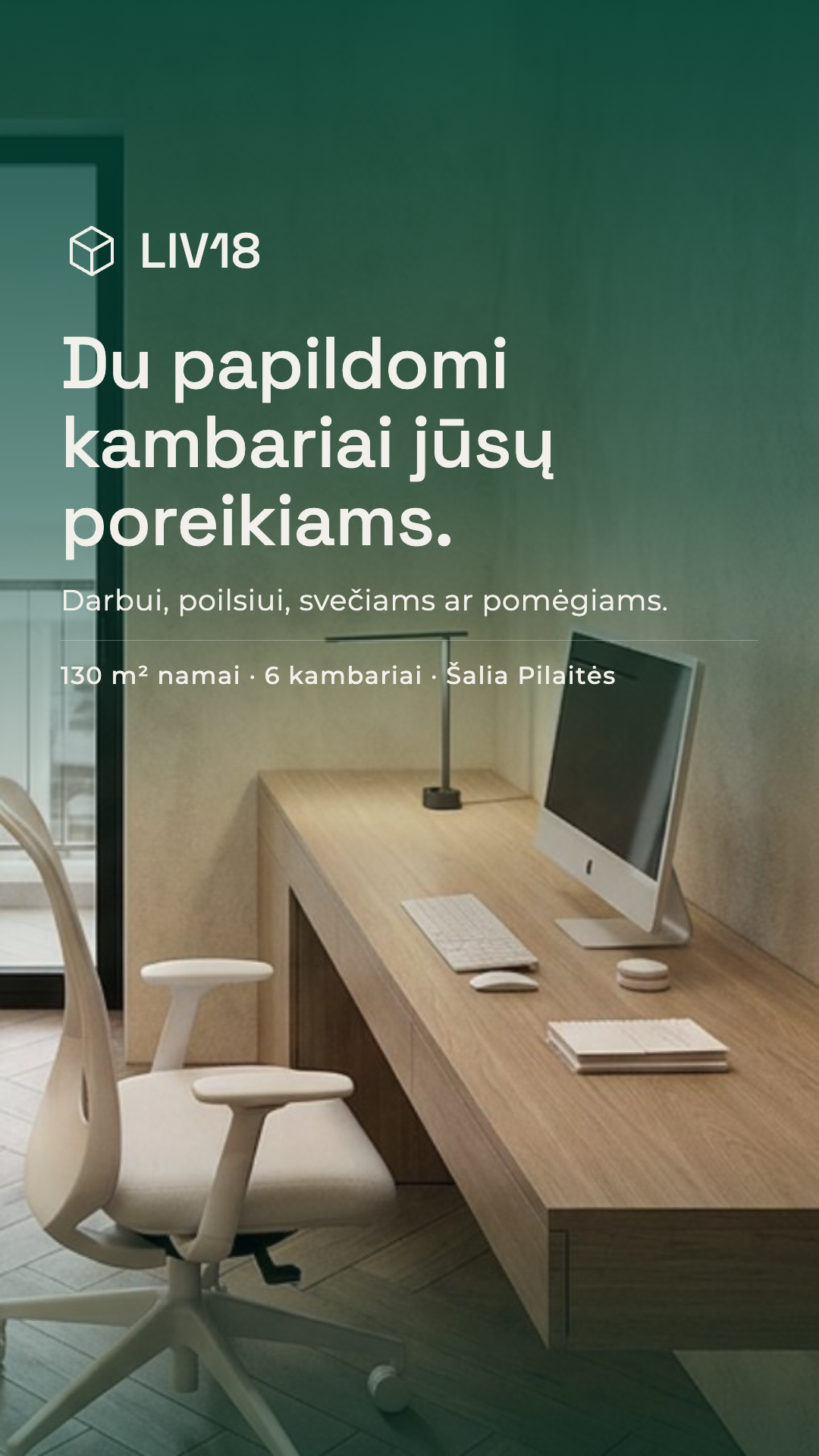 NU:MO Facebook ad: Du papildomi kambariai jūsų poreikiams