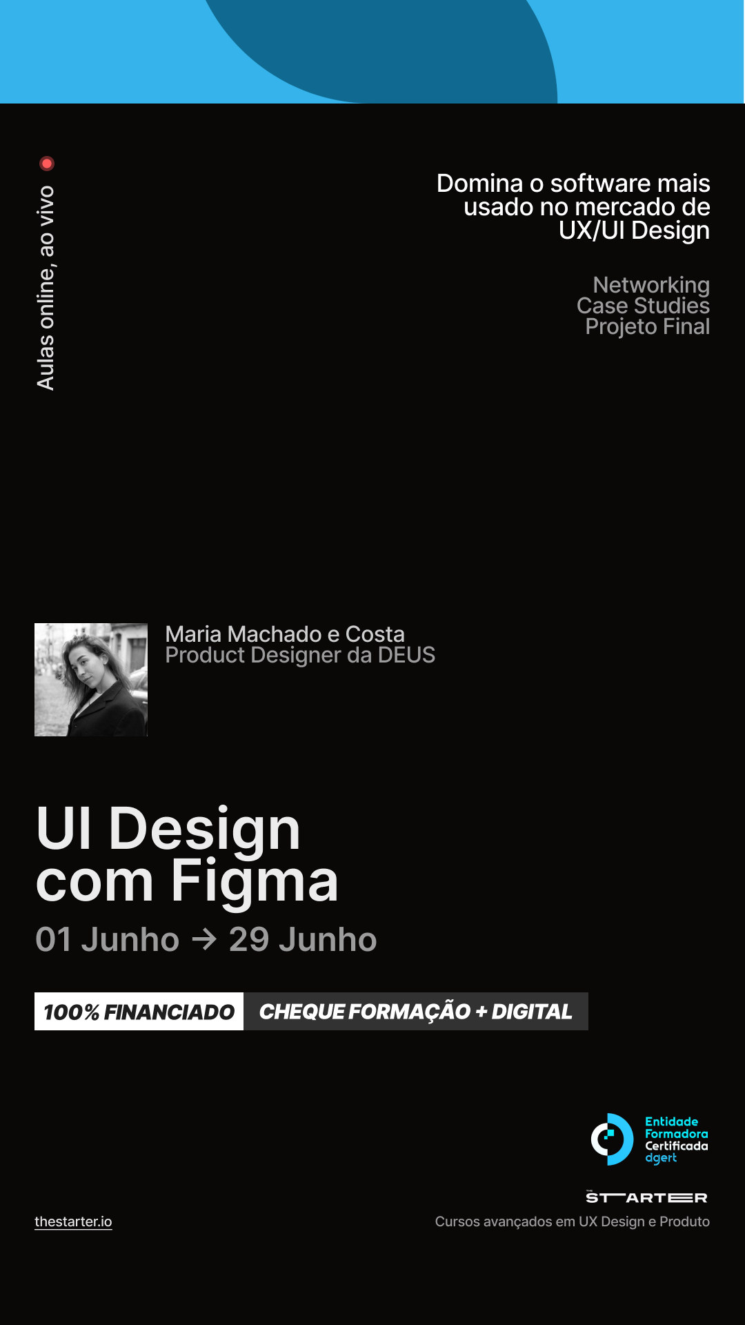 TheStarter - Cursos Avançados de UX Design Facebook ad