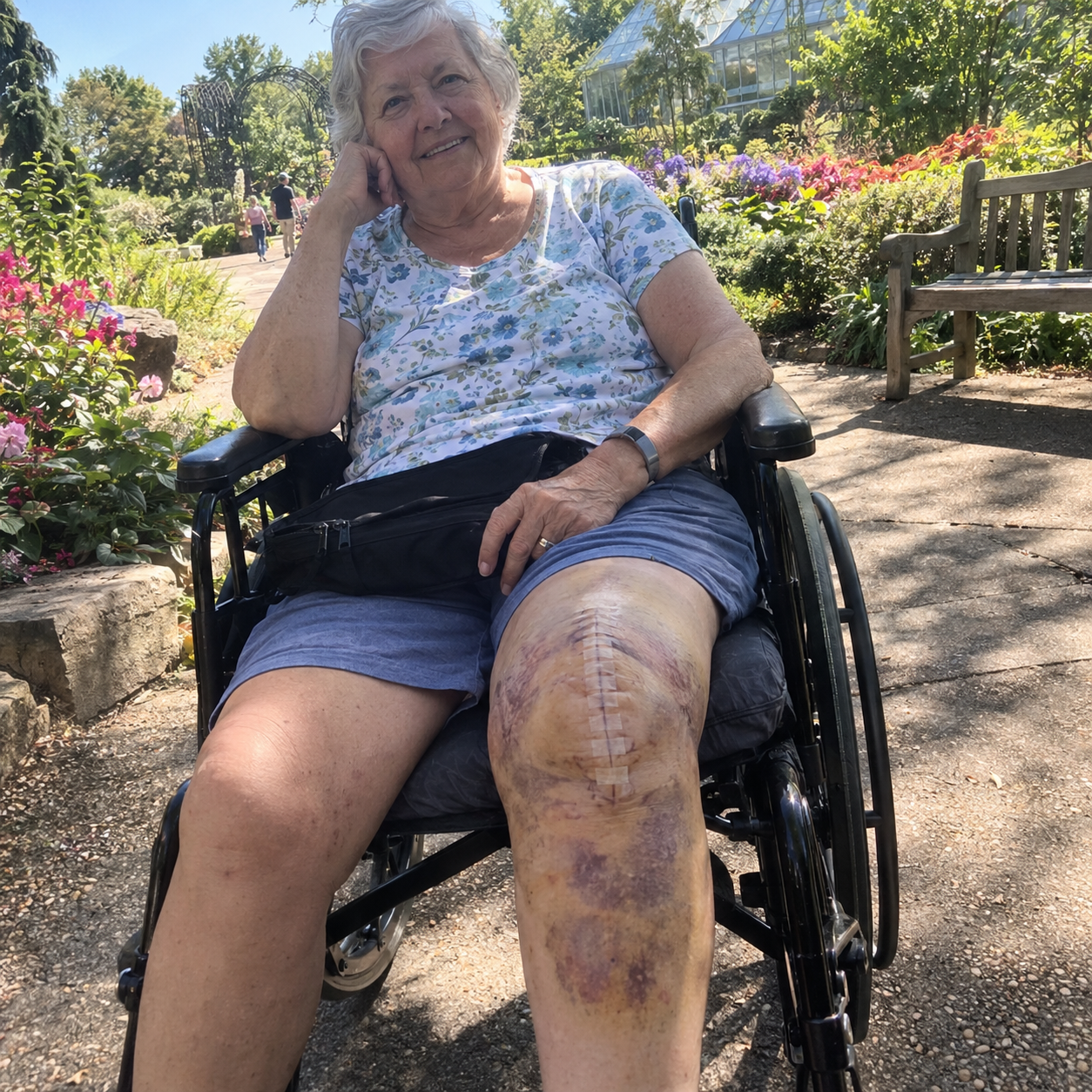 Linda Baker Facebook ad: 12 years of bone-on-bone knee pain gone in 2 days?