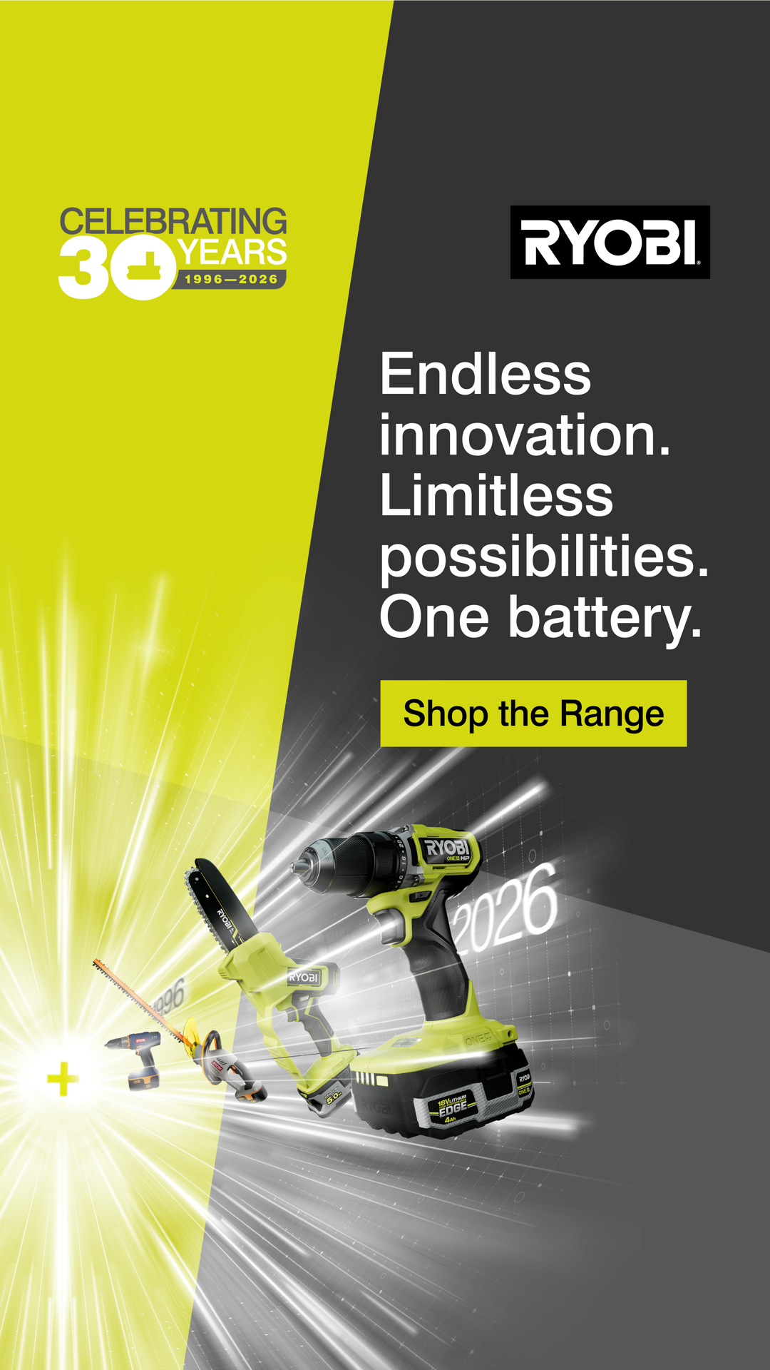 Ryobi Tools EU Facebook ad from Jul 29, 2026