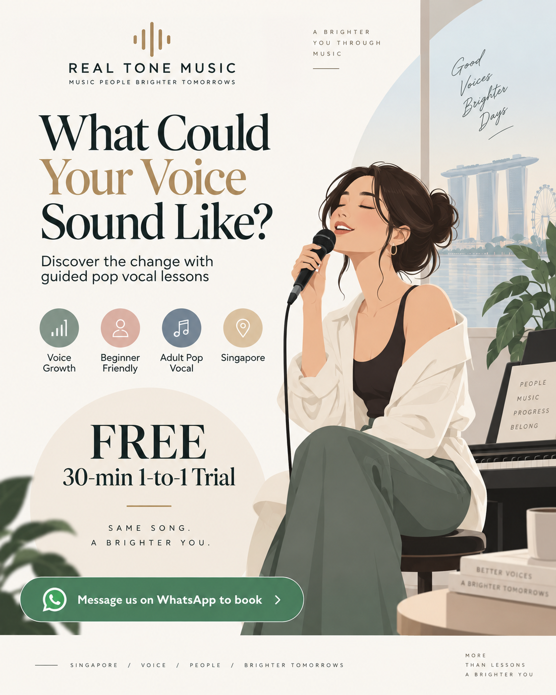 Real Tone Music School - Singapore 纯音流行音乐学校 Facebook ad: Still Learning Vocal From Videos?
