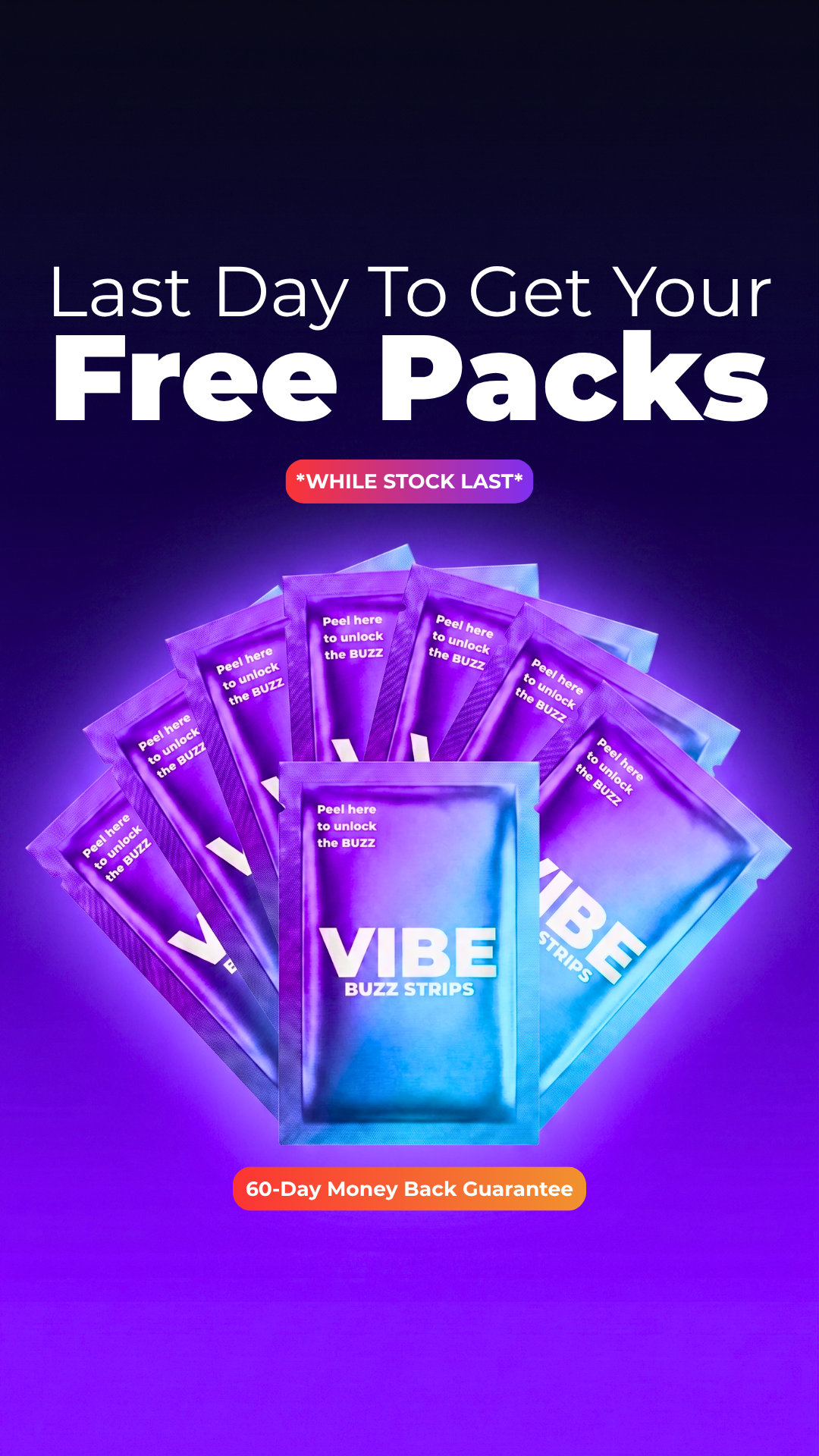 Vibestrips Facebook ad: Limited Stock Left
