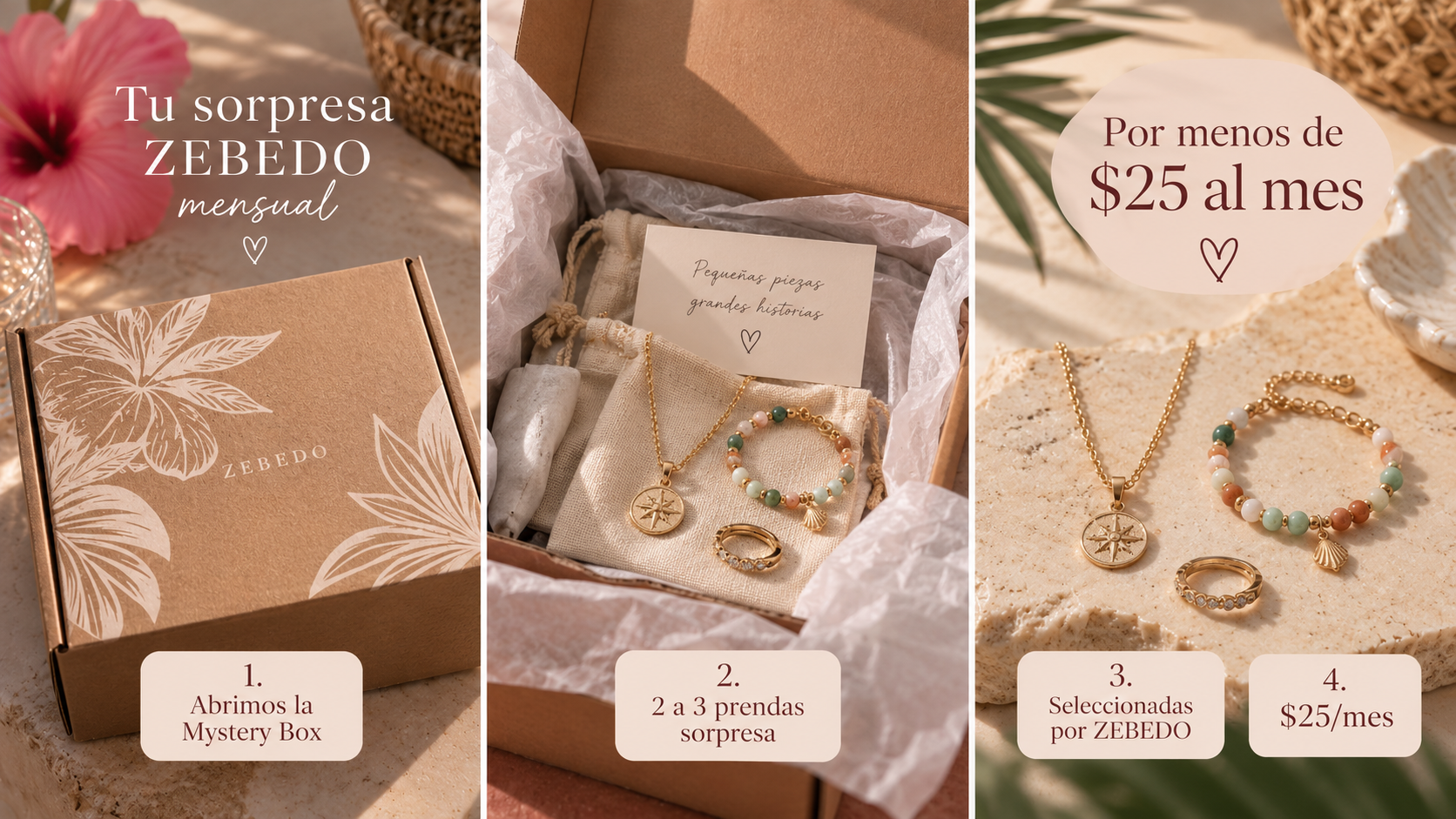 Zebedo Facebook ad: Tu próxima sorpresa está esperando.