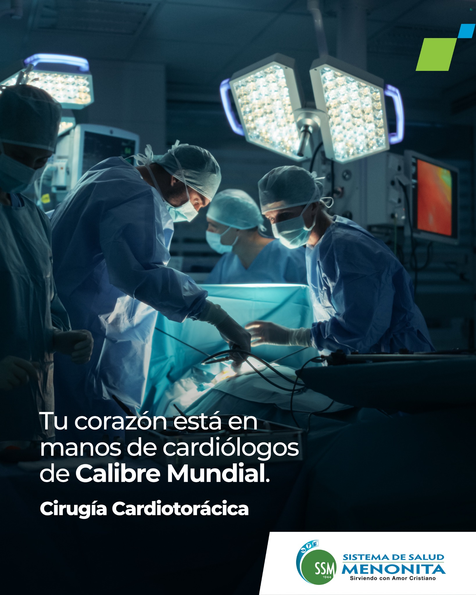 Sistema de Salud Menonita Facebook ad: Cardiólogos de Calibre Mundial