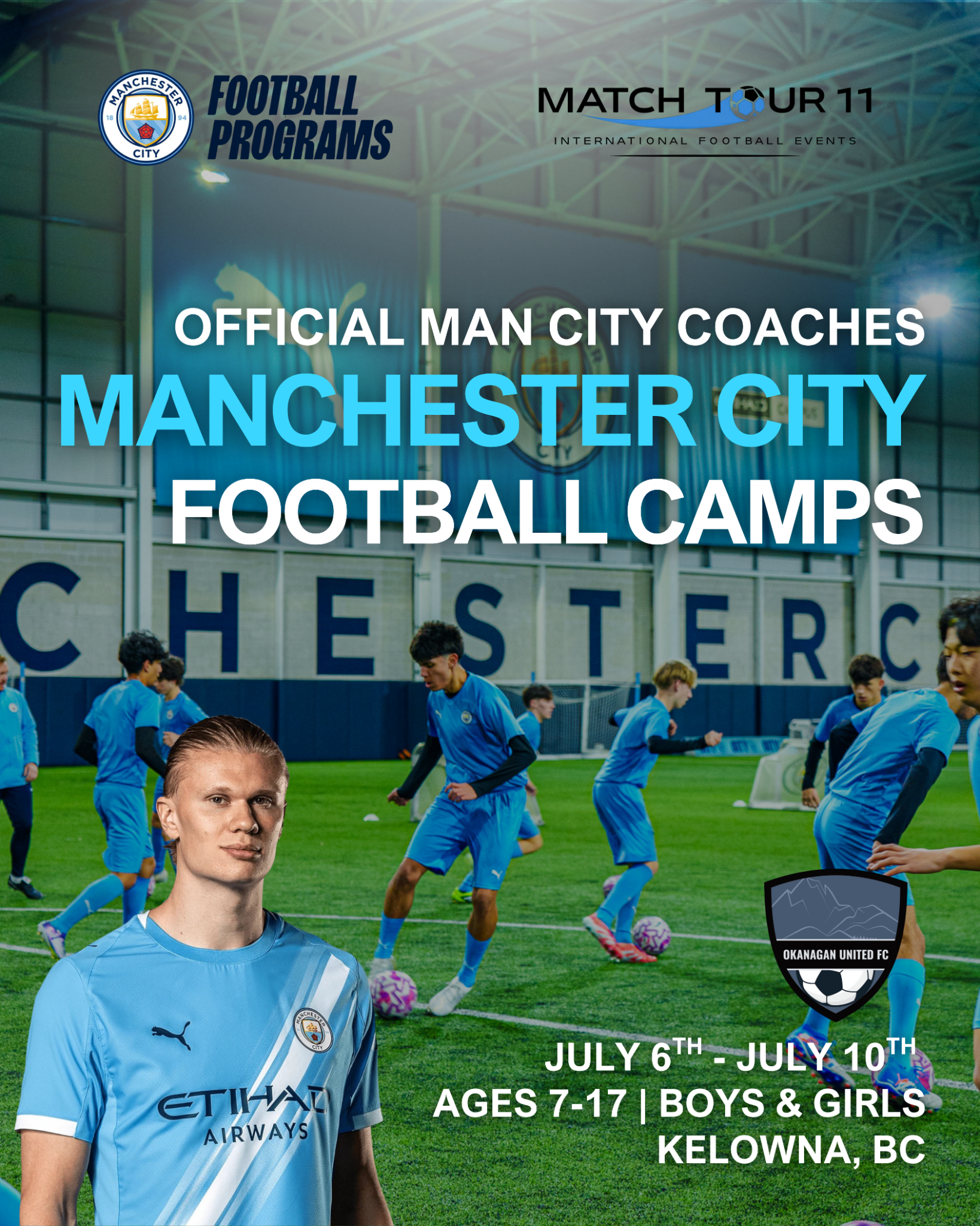 Match Tour 11 Facebook ad: Train With Man City Coaches