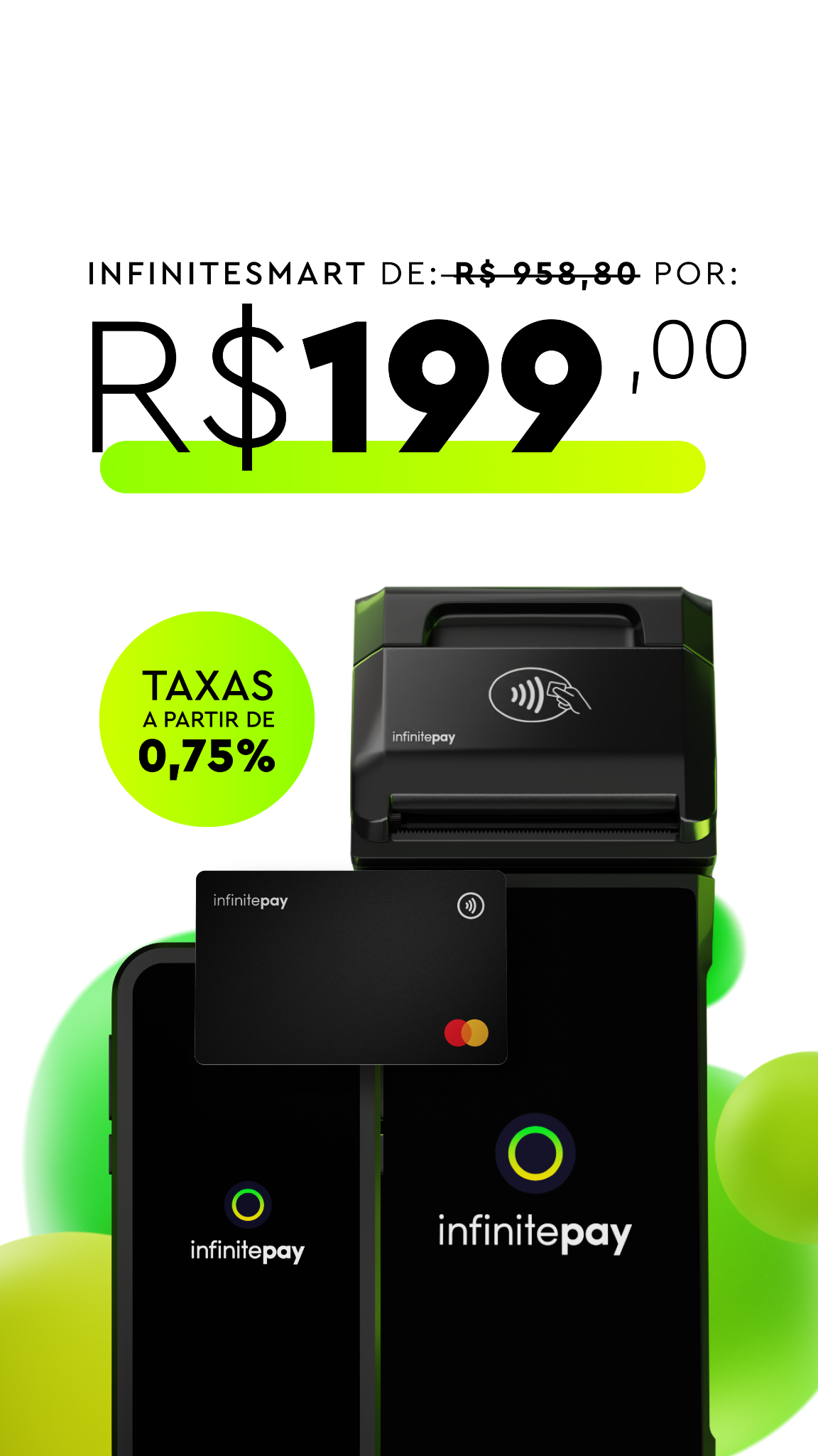 InfinitePay Facebook ad: Até 80% de desconto!