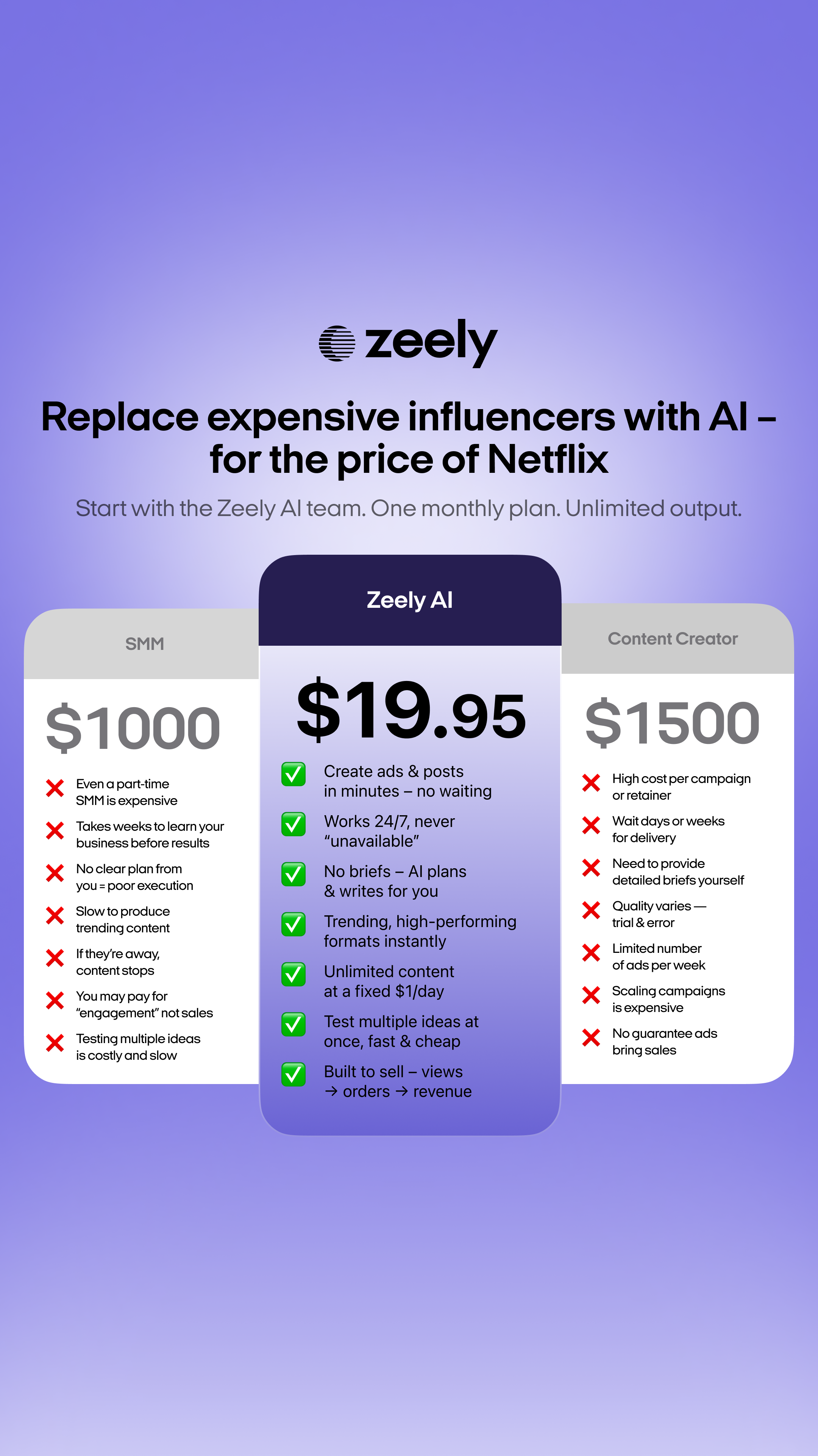 Zeely Facebook ad