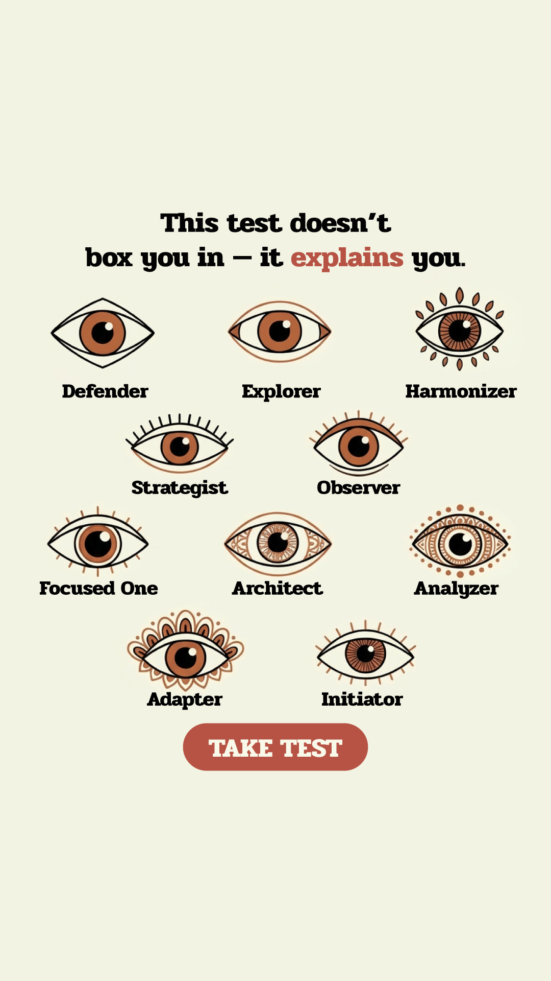 Personality Type Facebook ad