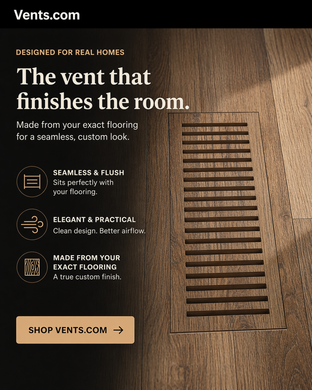 Vents.com Facebook ad: It Blends In. That’s The Point.