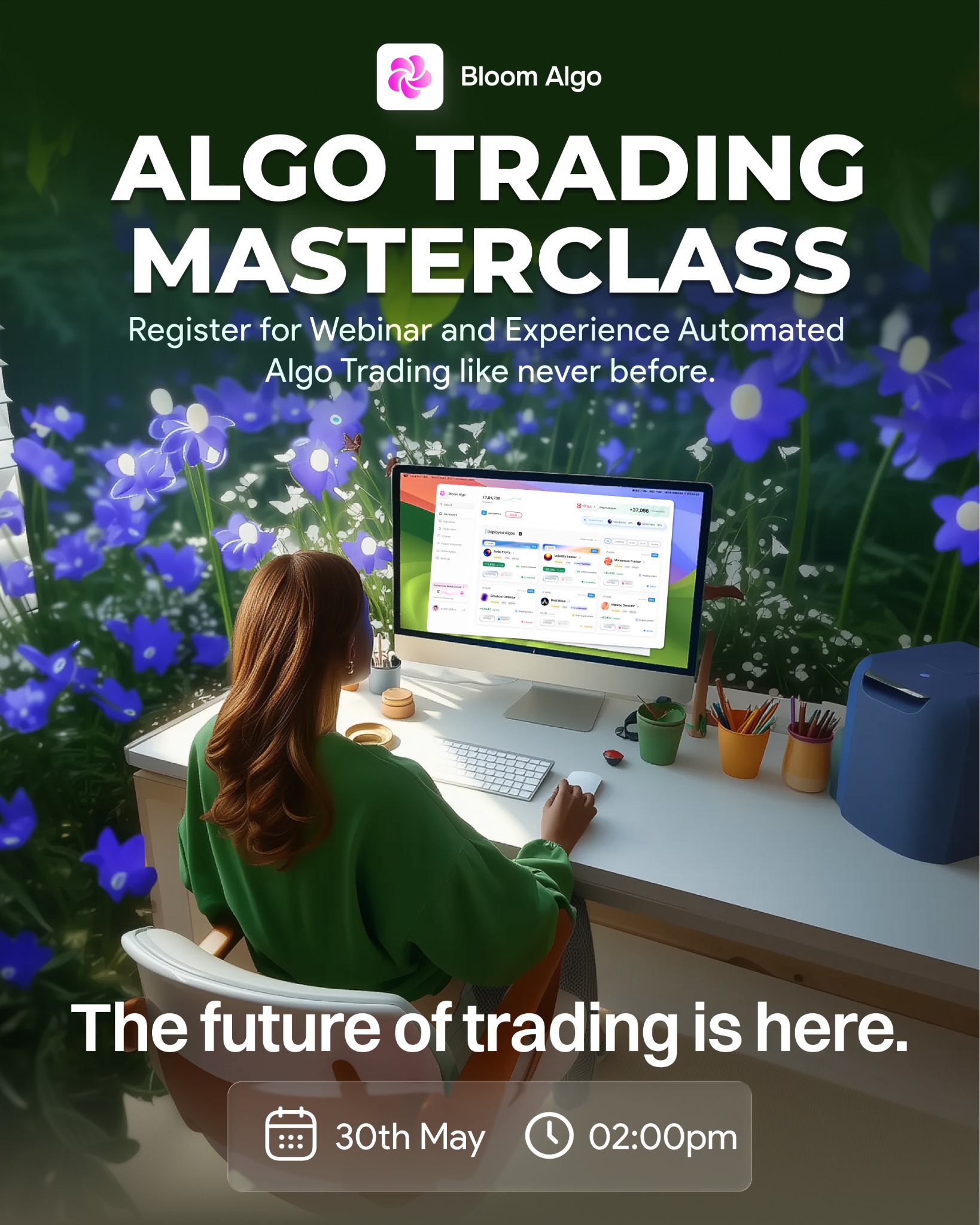 Bloom Algo Facebook ad: Join our webinar to learn about the algo based tool that…