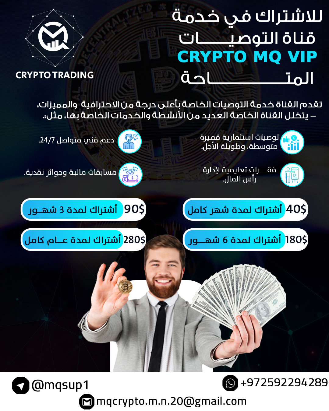 MQ Trading Facebook ad: MQ CRYPTO VIP