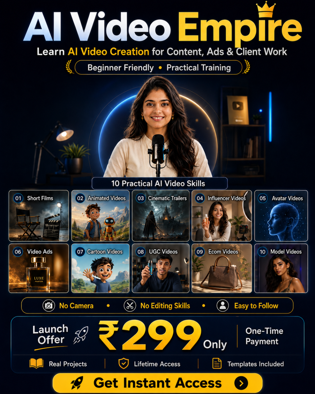 Digitoolset Facebook ad: Learn 10 Practical AI Video Skills