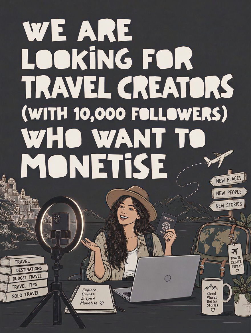 SuperProfile for Creators Facebook ad: Travel Creators, your next adventure could be a…
