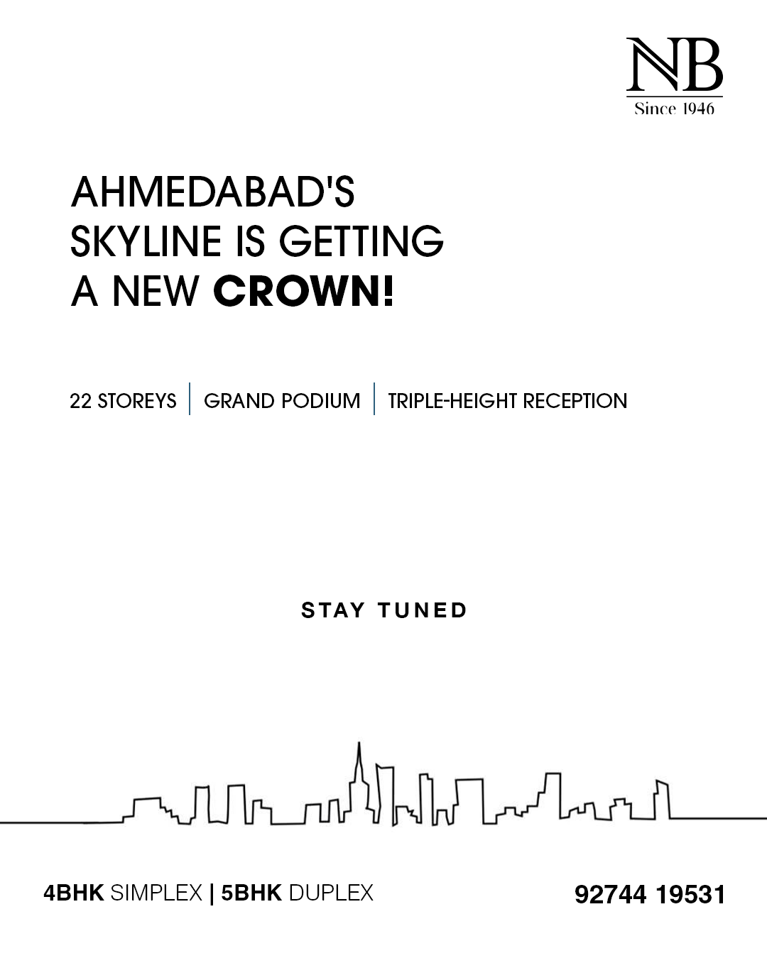 NB Developer Facebook ad: An upcoming 22-storey residential landmark offering 4BHK…