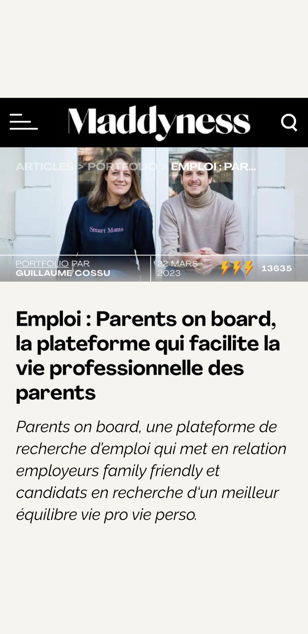 Parents on board Facebook ad from Dec 3, 2024