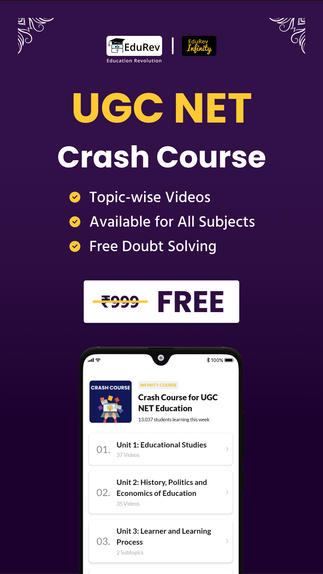 EduRev Facebook ad