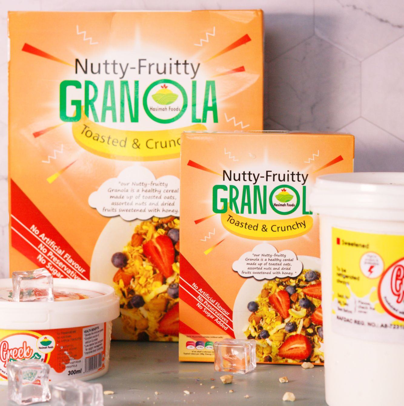 Hasimah foods, BENIN Facebook ad: We are committed to consistently producing premium food…