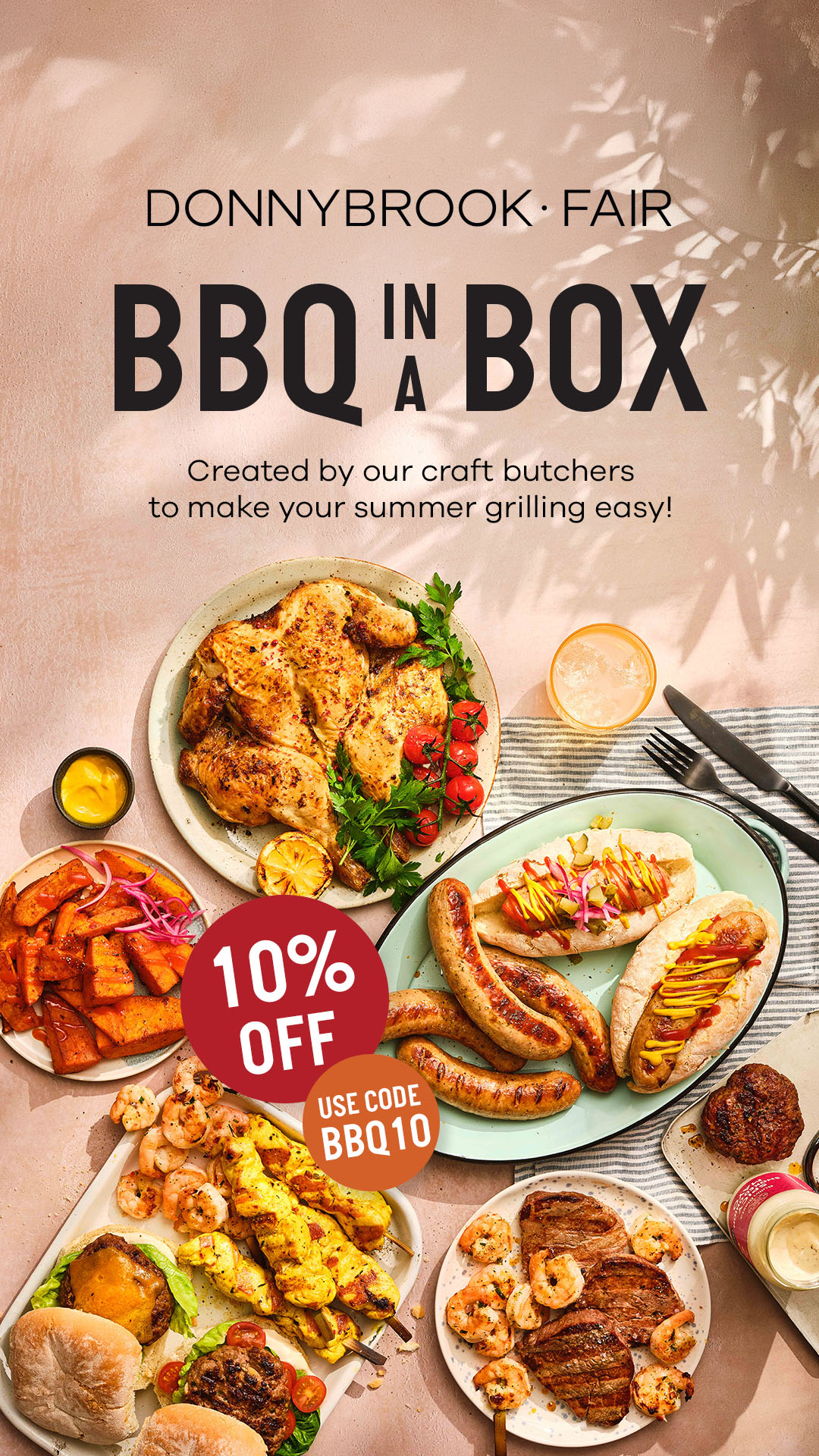 Donnybrook Fair Facebook ad: 10% OFF BBQ in a Box