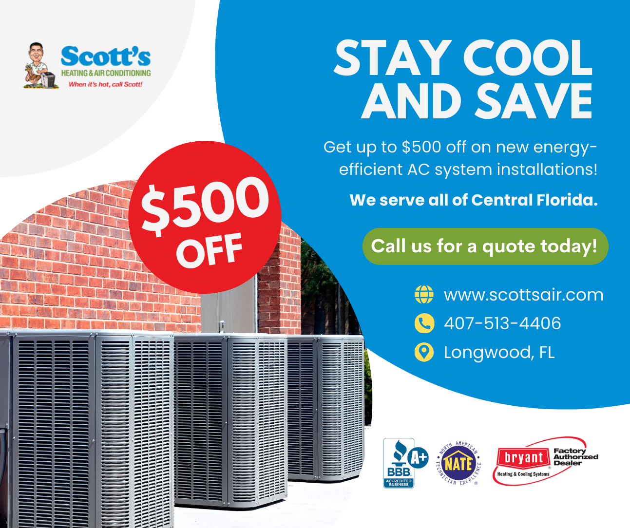 Scott's Heating & Air Conditioning, LLC Facebook ad