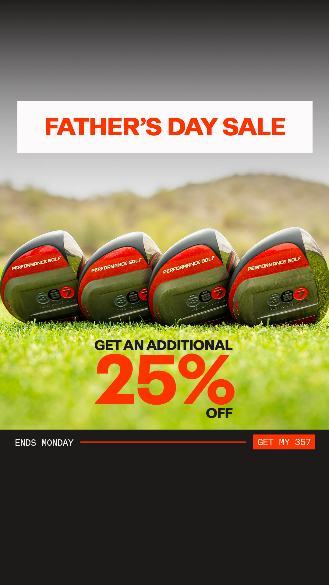 Performance Golf Facebook ad