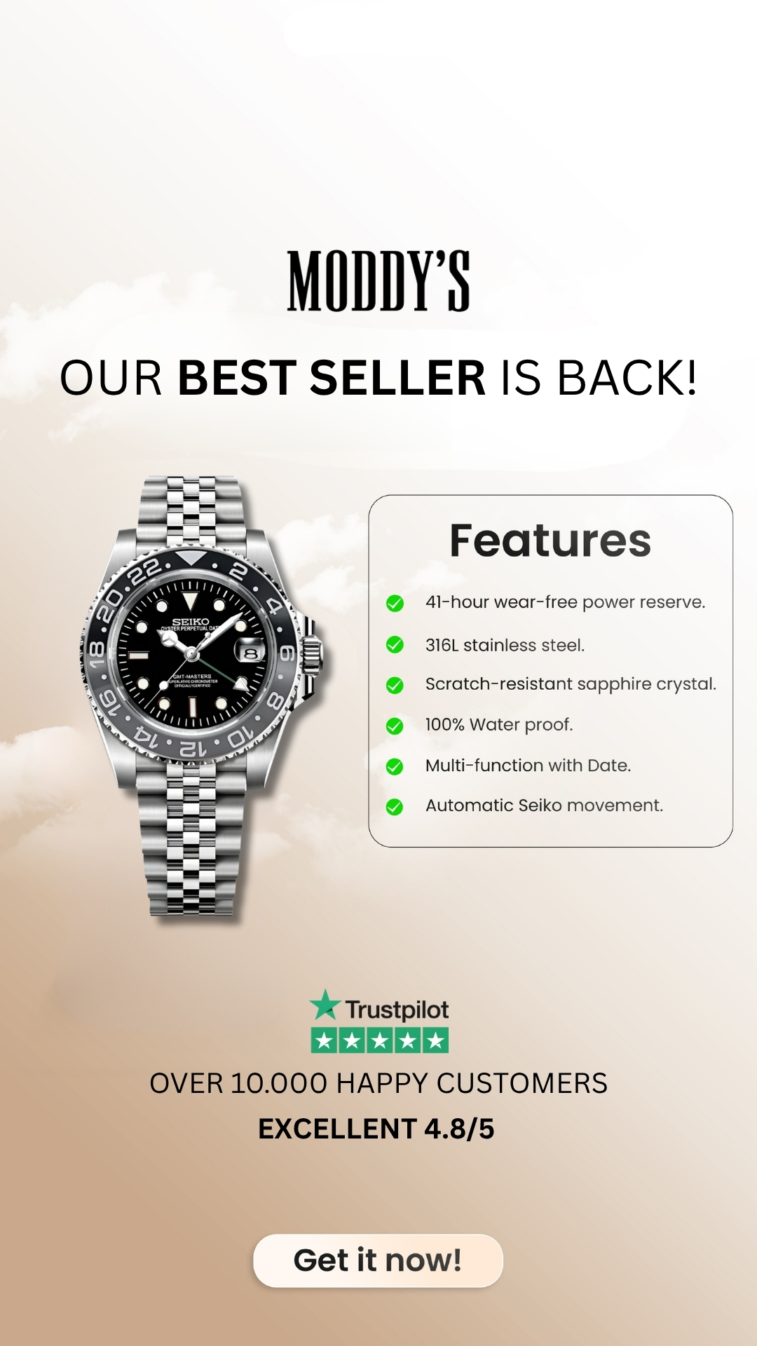 Moddys Custom Watches Facebook ad