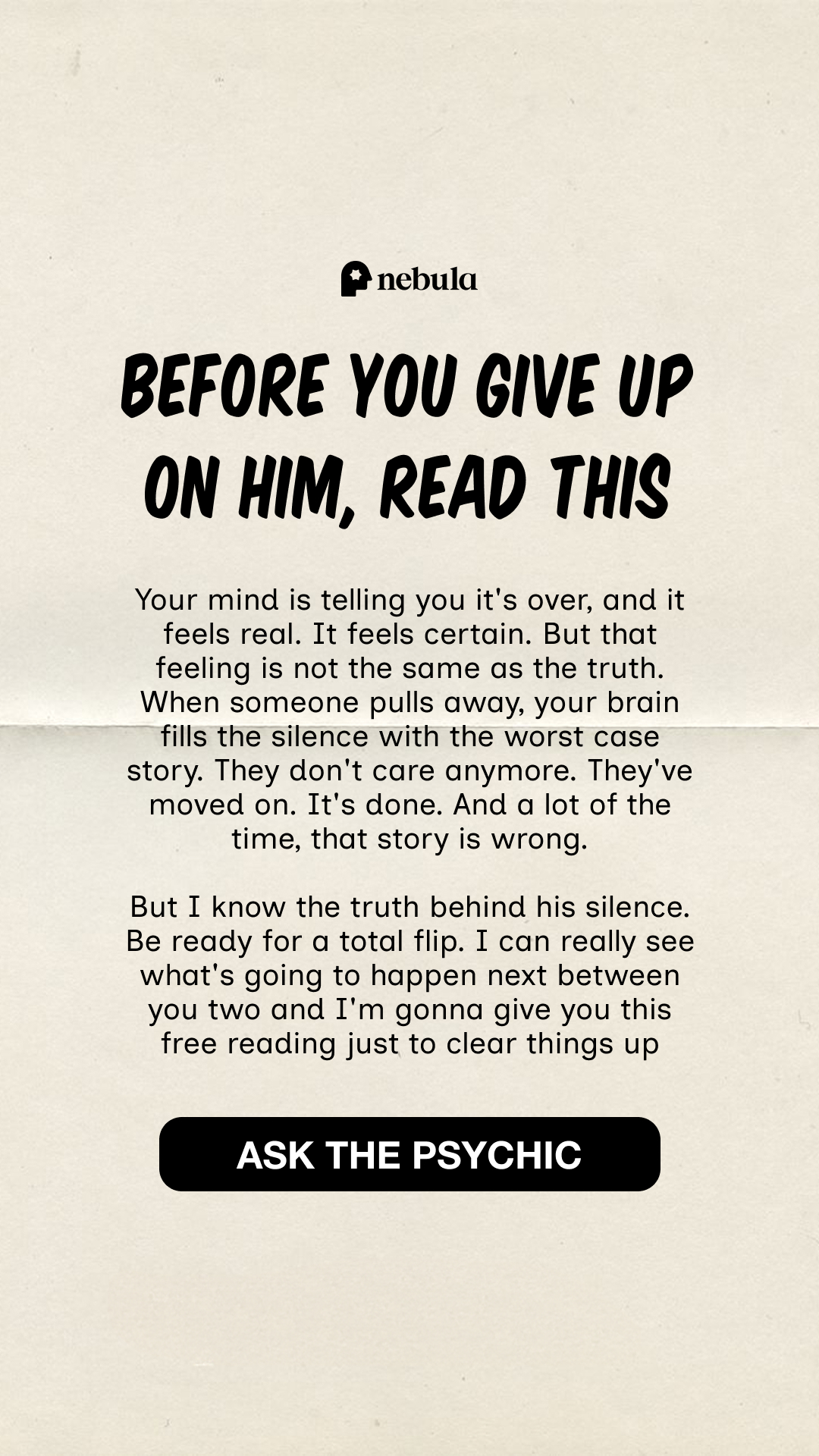Your Relationship Advisor Facebook ad