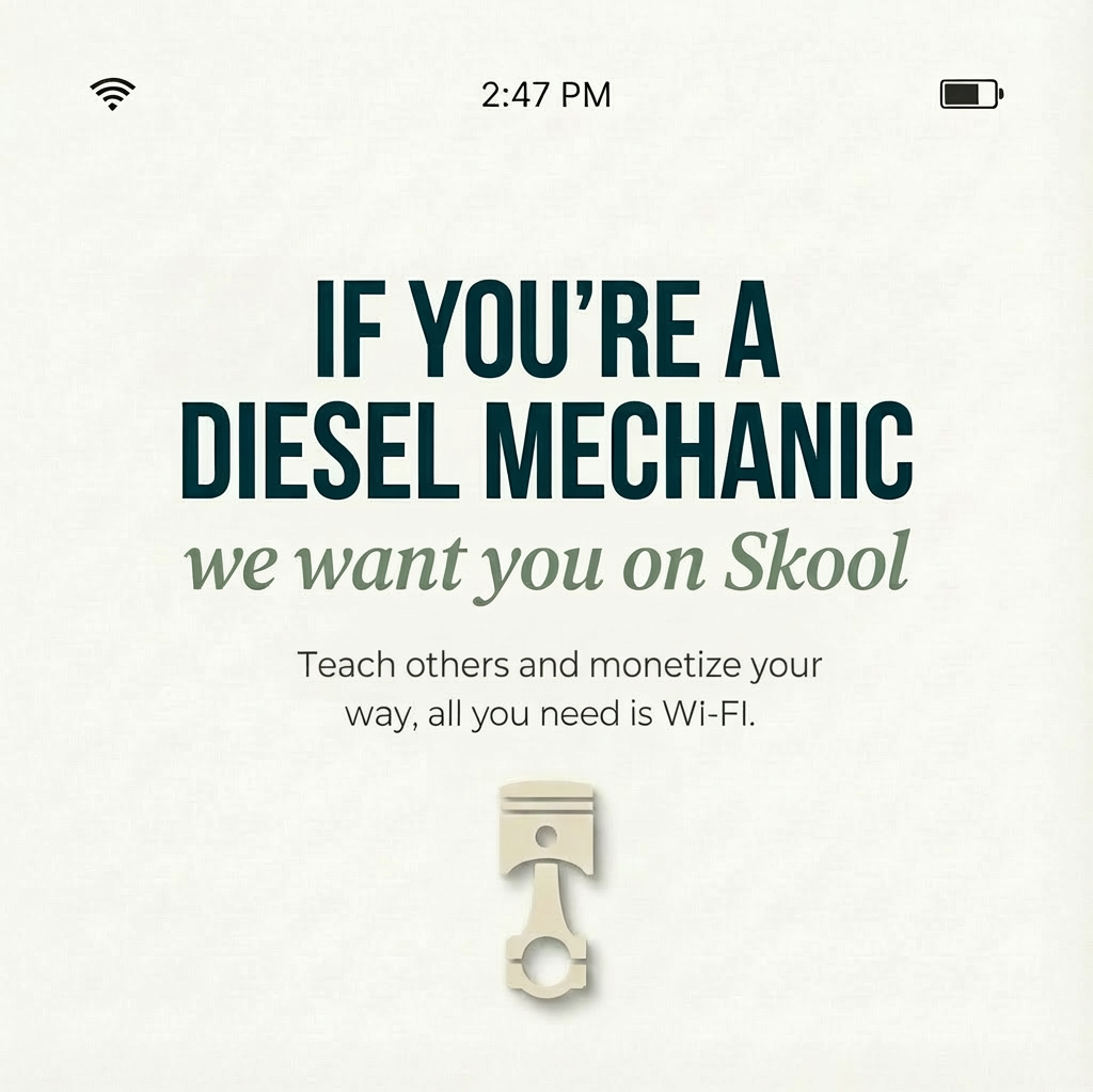 Skool Facebook ad