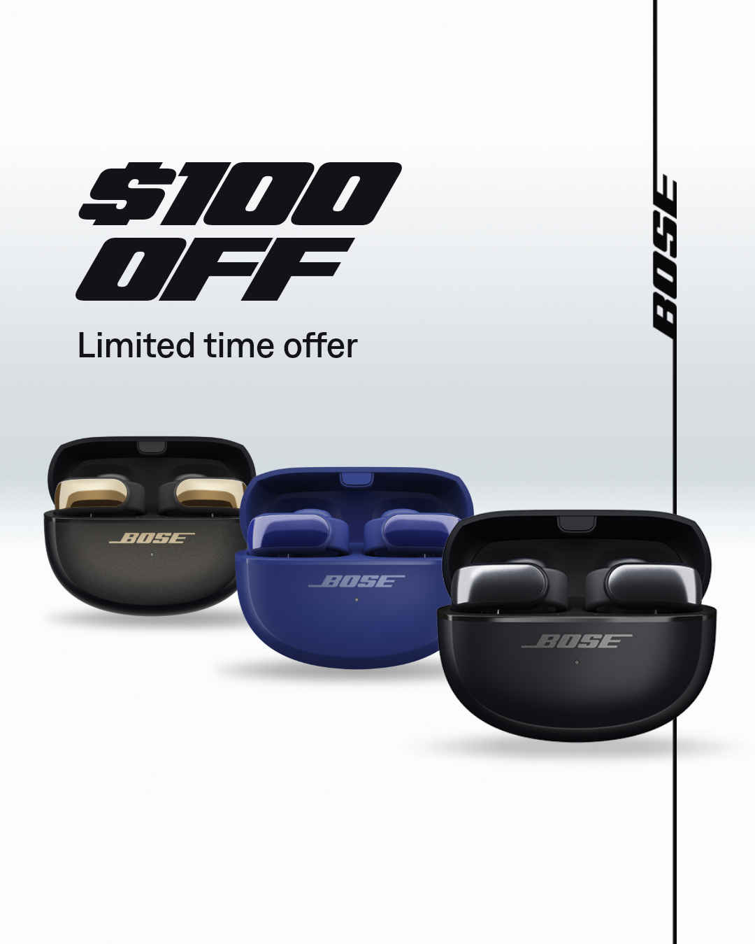 Bose Facebook ad: Ultra Open Earbuds