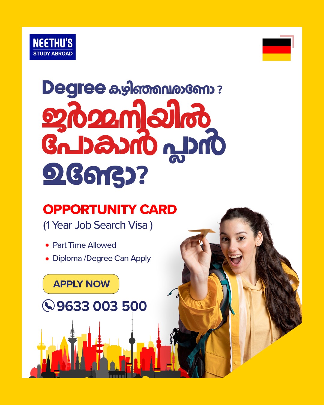 Neethu's Study Abroad Facebook ad