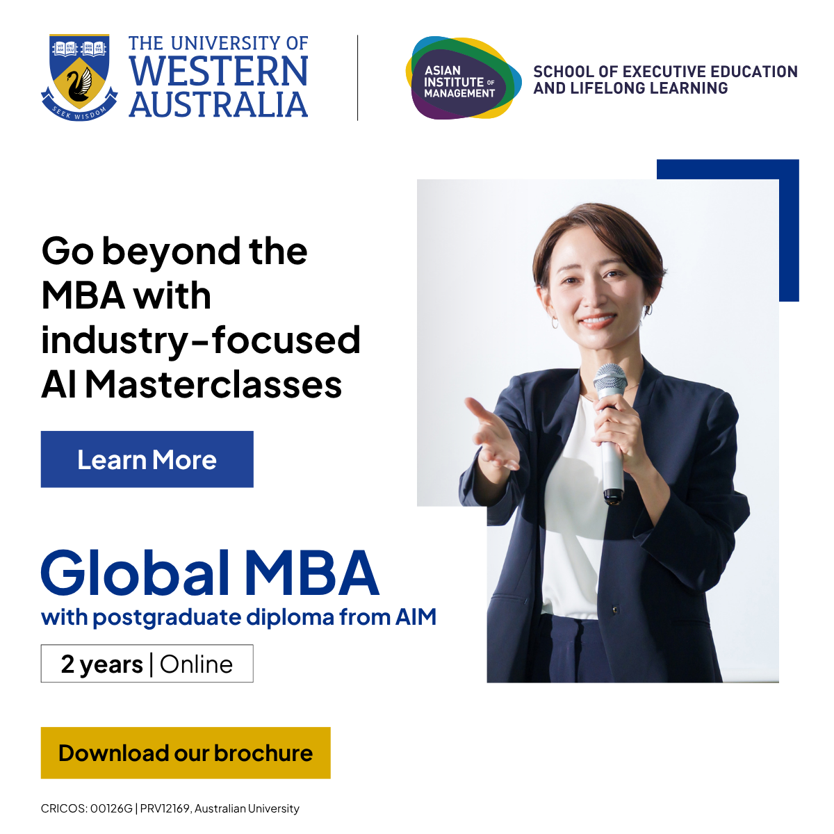 The University of Western Australia Global MBA with PG Diploma from AIM Facebook ad