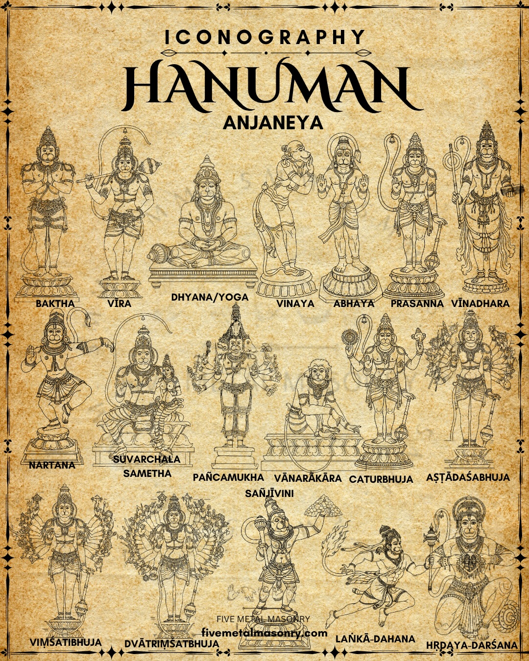 Five Metal Masonry Facebook ad: ICONOGRAPHY OF HANUMAN | A Visual Study