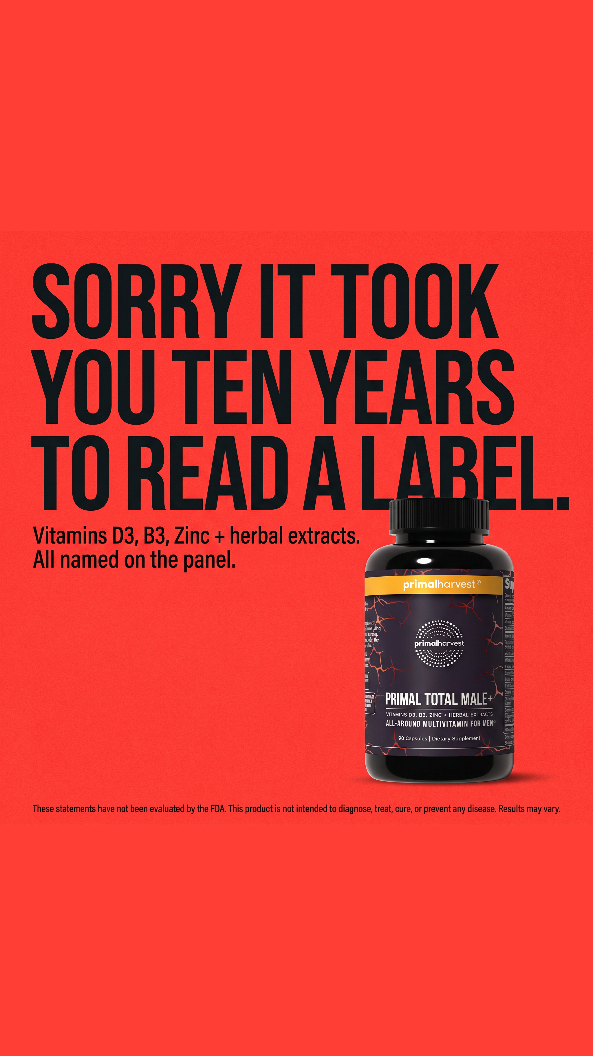 Primal Harvest Facebook ad: Support Healthy Hormone Levels