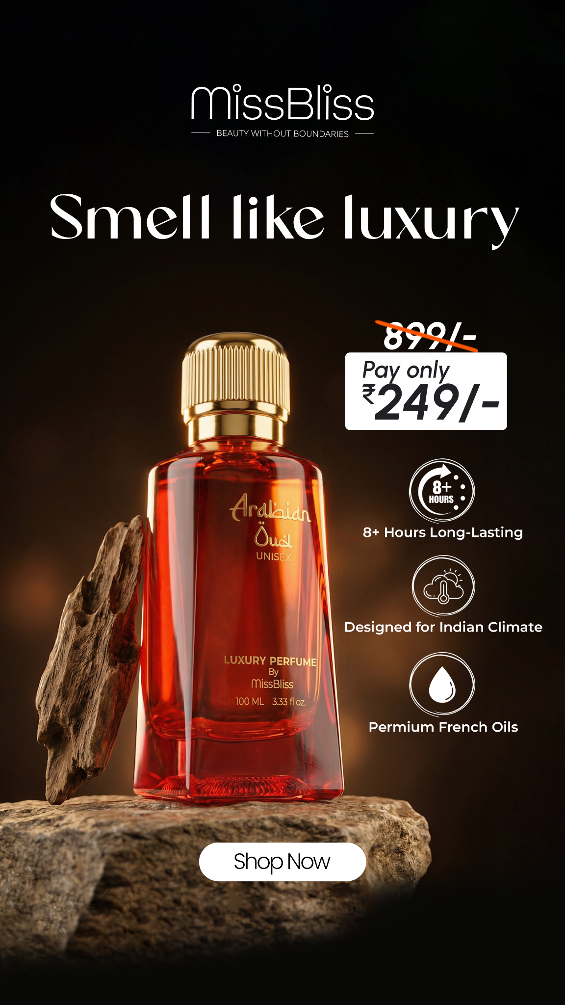 MissBliss Perfumes Facebook ad from Apr 22, 2026
