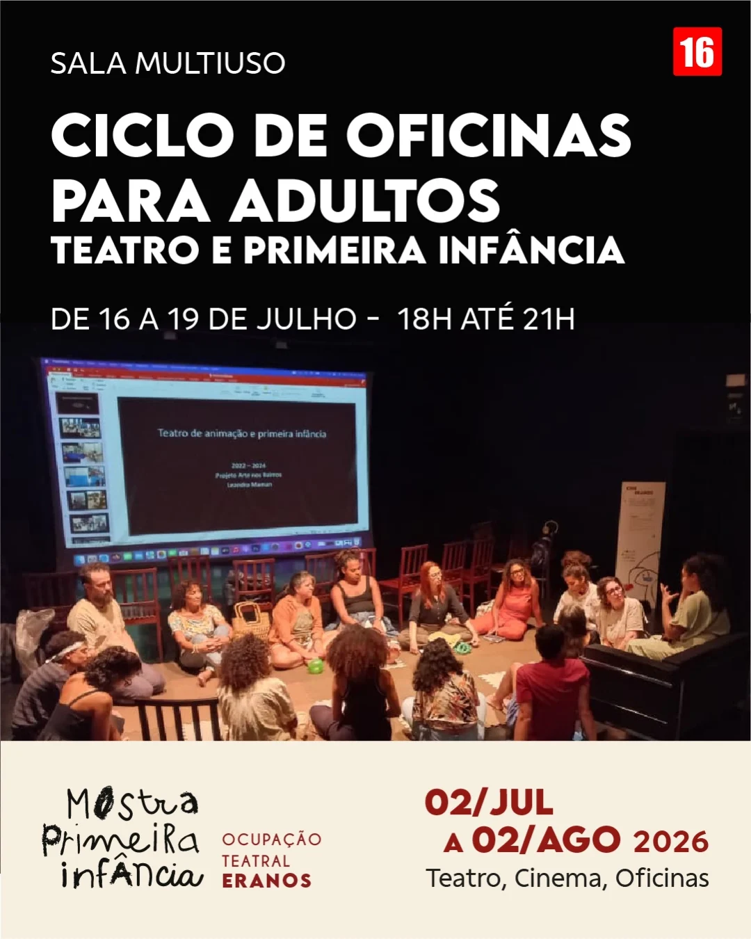 CCBB Brasília Facebook ad: Teatro para a Primeira Infância: formação, troca e…