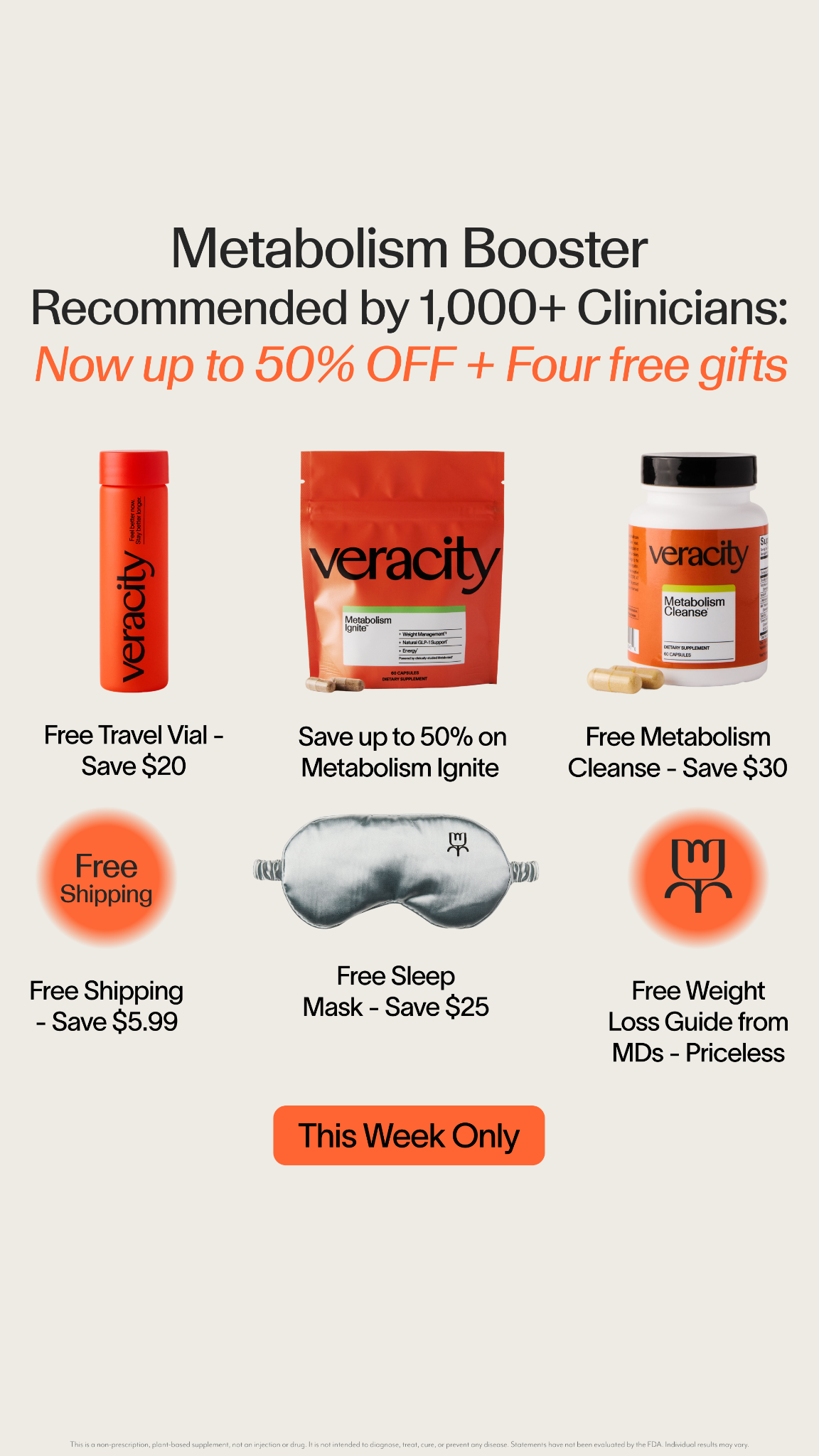 Veracity Selfcare Facebook ad