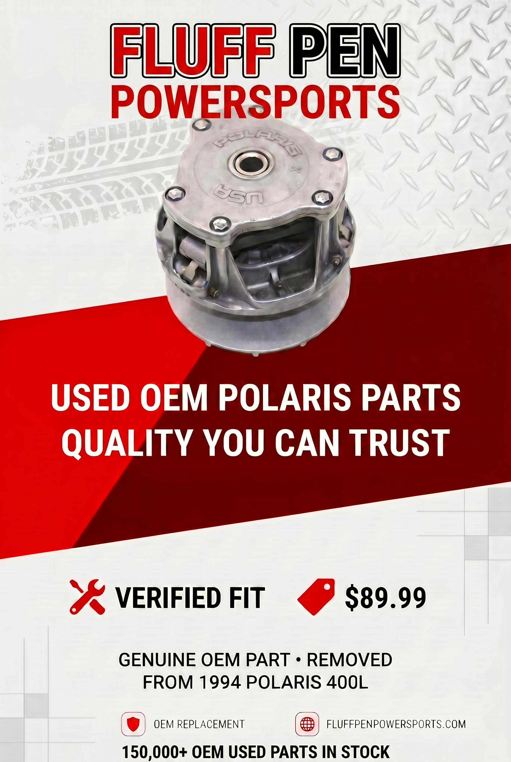 Fluff Pen Powersports Facebook ad: Struggling with your ATV's clutch performance on rough…