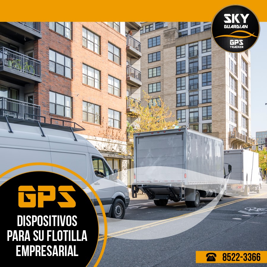 Sky Guardian GPS Facebook ad: En el mundo del transporte, ¡cada kilómetro cuenta!