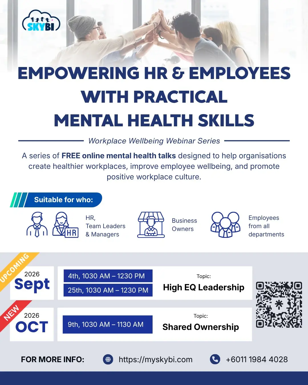 Skybi Facebook ad: Workplace Wellbeing Webinar Series