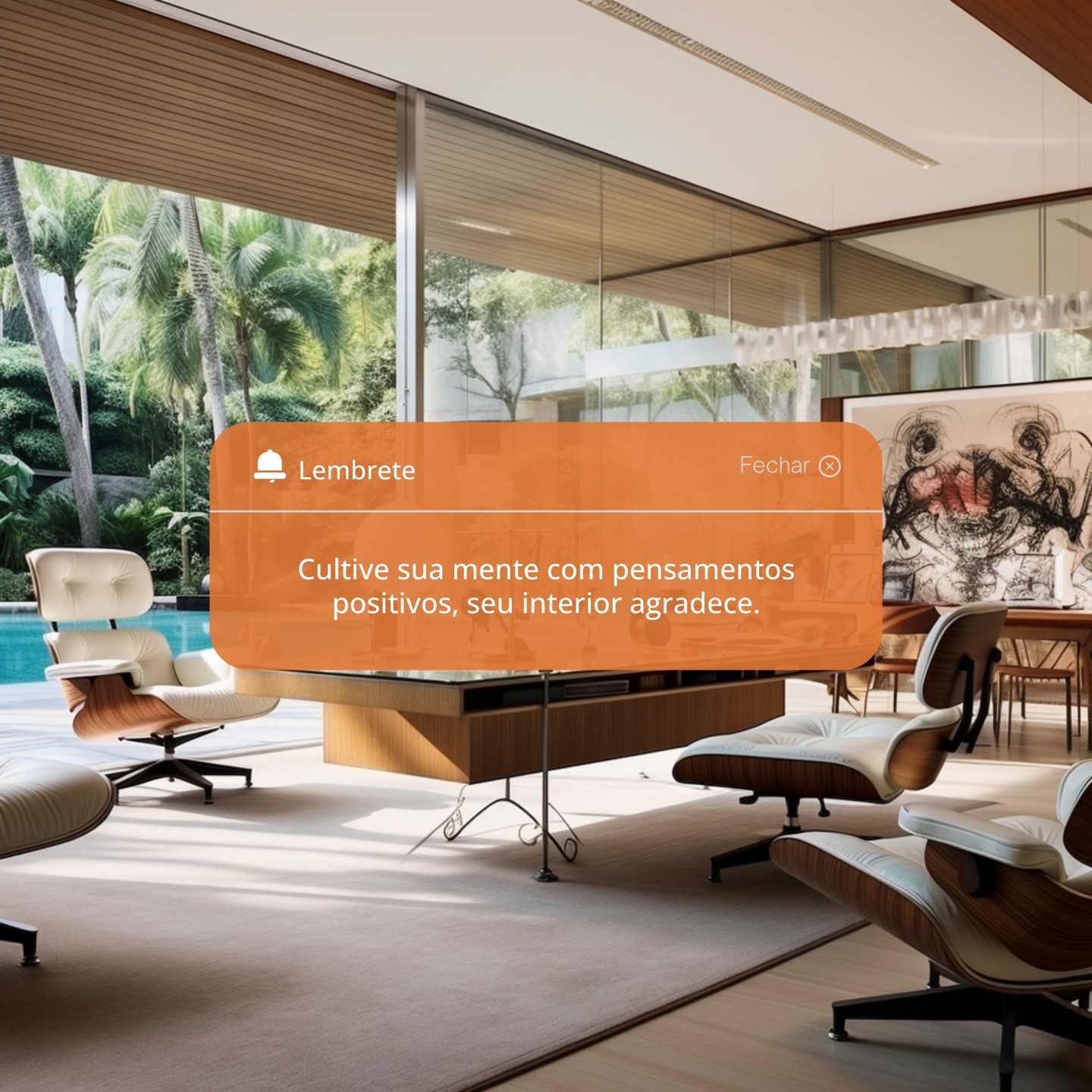 Houseus Facebook ad: Cultivar pensamentos positivos é um investimento valioso…