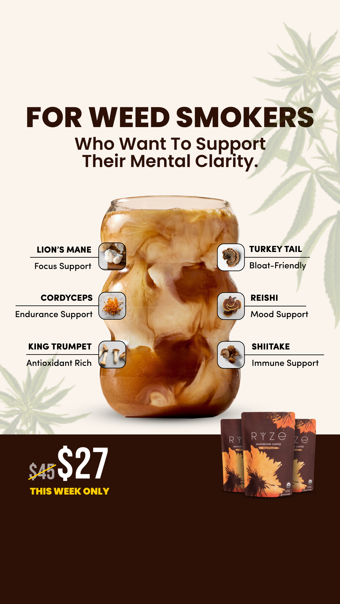 RYZE Superfoods Facebook ad