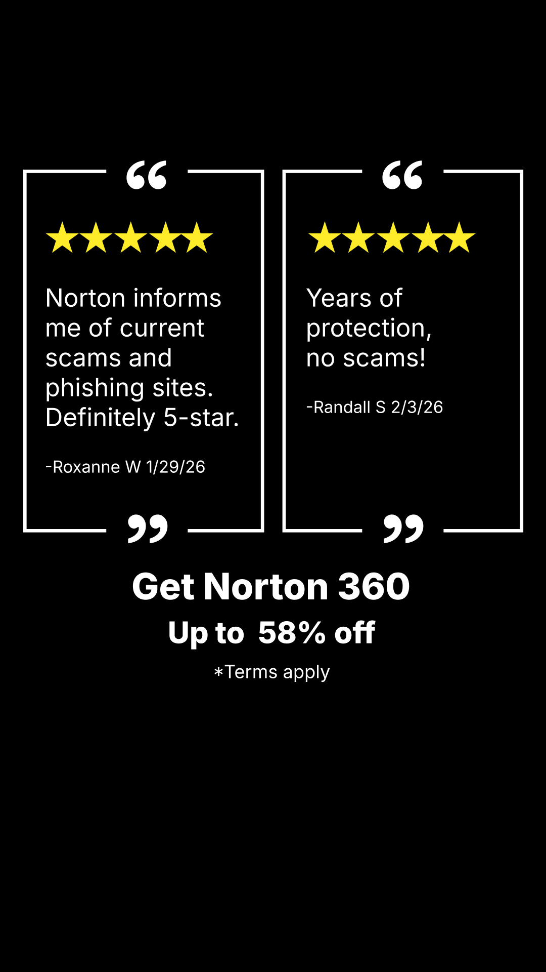 Norton Facebook ad