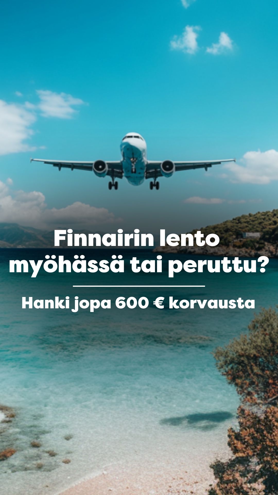 Lentoapu Facebook ad: Tarkista korvausvaatimus nyt