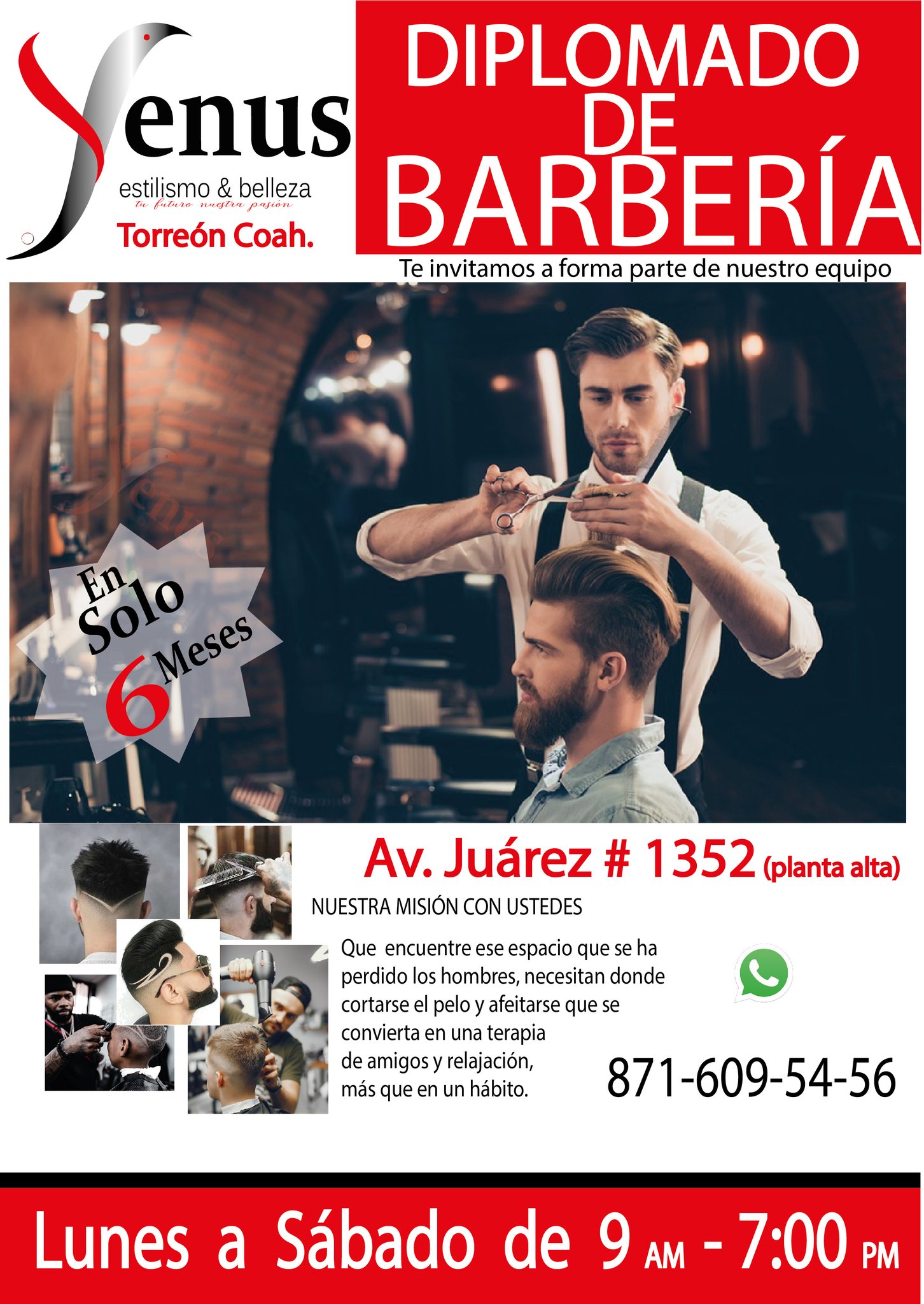 Venus Torreón Academia de estilismo y barbería Facebook ad: ATENCIÓN TORREÓN, GOMEZ y LERDO
