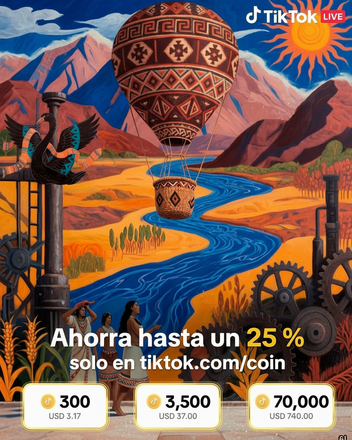 TikTok LIVE-Latam Facebook ad: Recarga web, ahorros extra