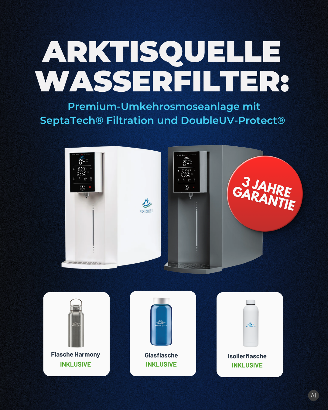 Arktisquelle Facebook ad: Wie viel Geld trinkst du jedes Jahr weg?