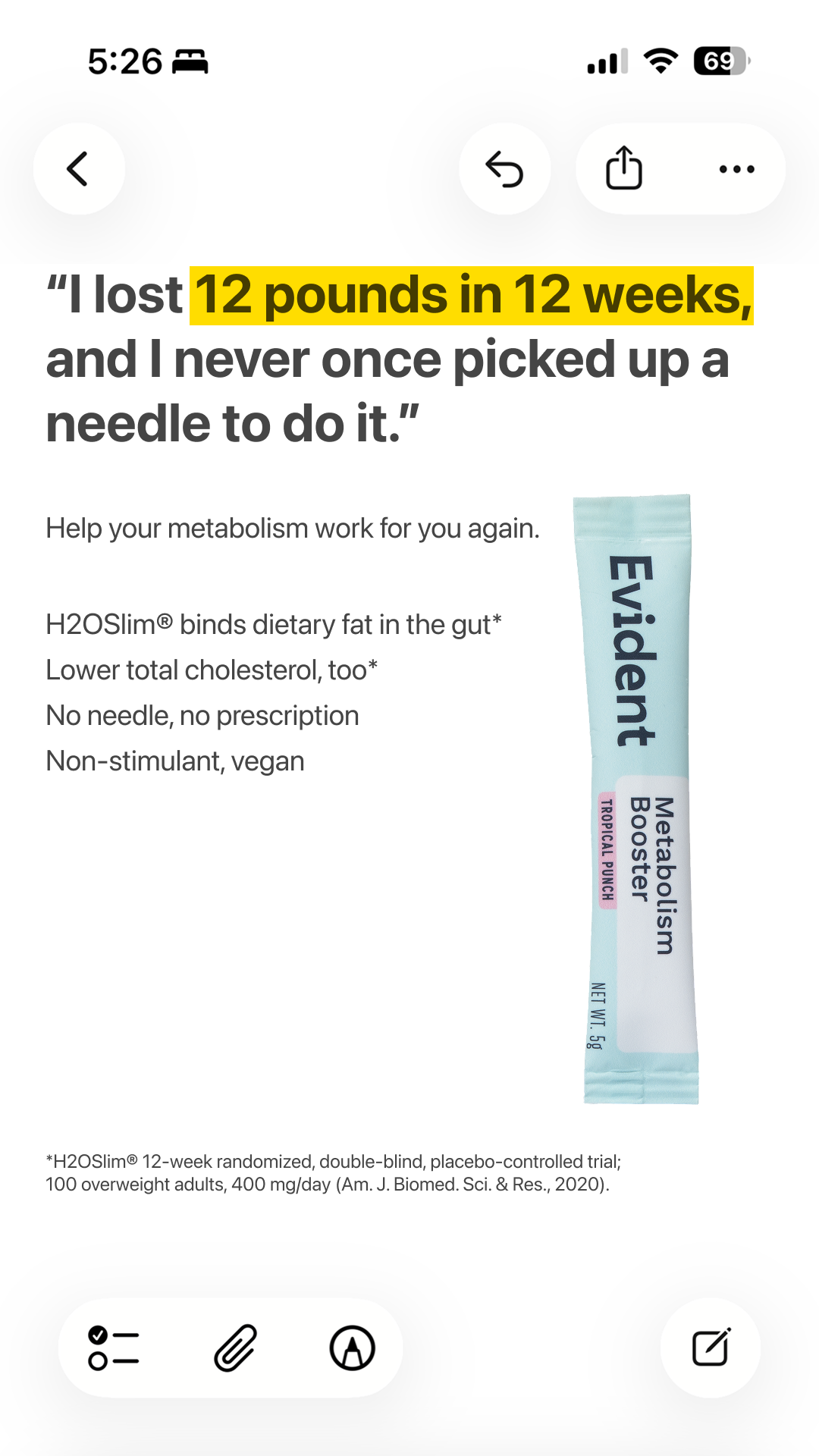 Evident Wellness Facebook ad