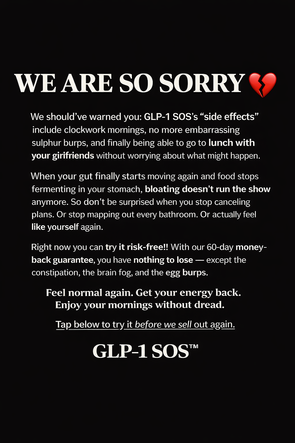 GLP-1 SOS Supplements Facebook ad